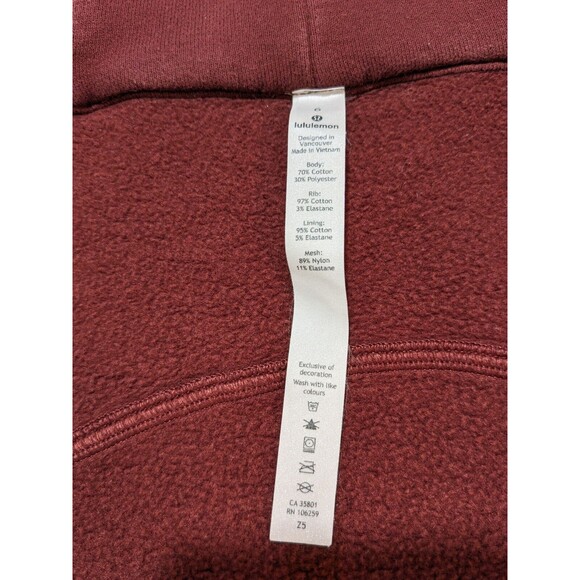 Lululemon Women's Scuba Hoodie Limited Edition Rust Color Thumbholes Size 6 - Picture 9 of 11